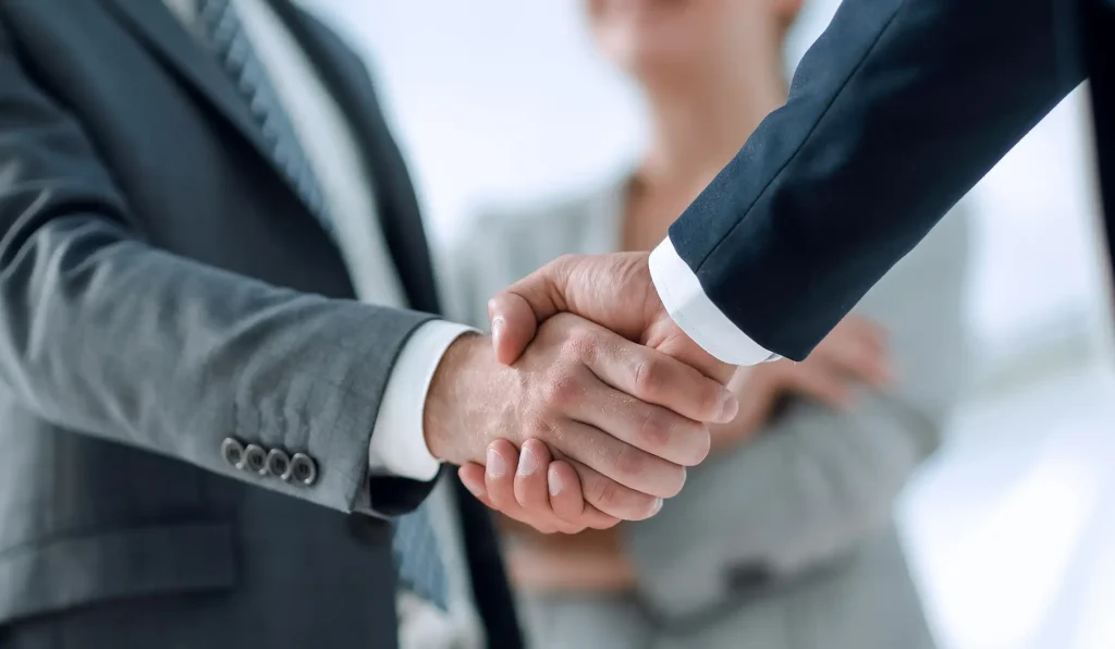 closeup of handshake