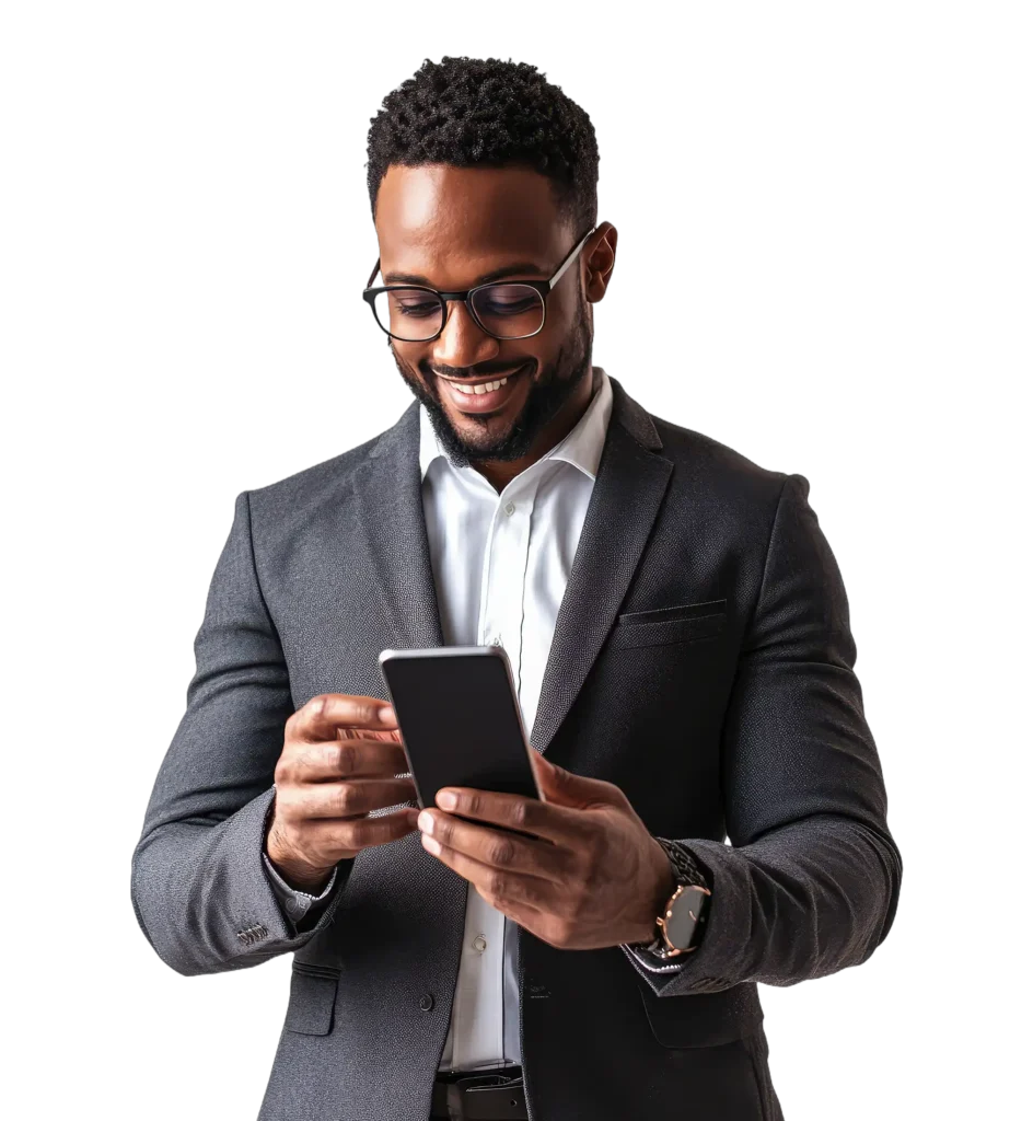 smiling isolated professional